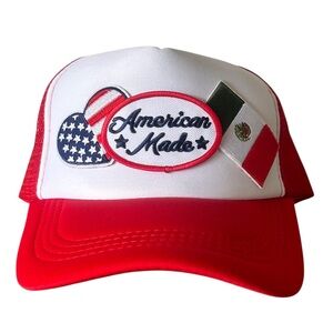 Red and White American Made Trucker Hat